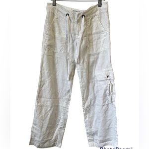 Guess 100% Linen White Pants SIZE XS